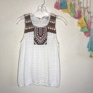 🌵LUCKY  BRAND Aztec print boho tank top